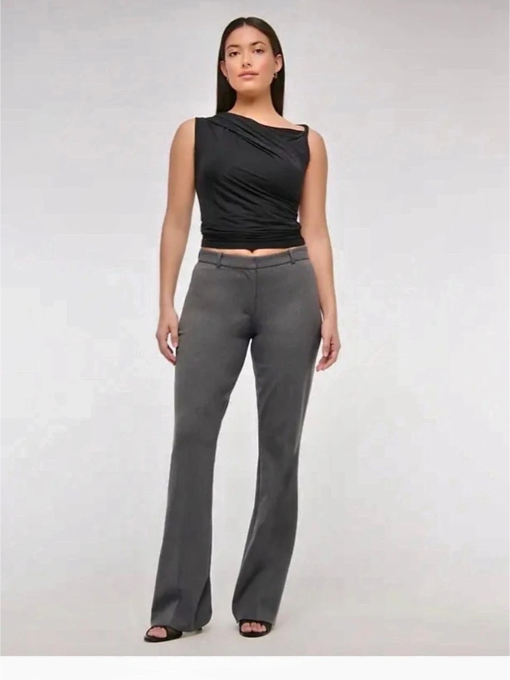 Abercrombie & Fitch Slim Boot Bootcut Pants in Gray Size 30 Curve Love NWT